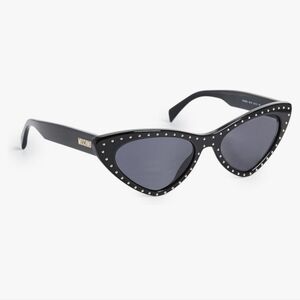 Moschino Studded Black Cat-Eye Sunglasses